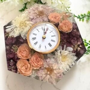 Resin Hexagon  Clock