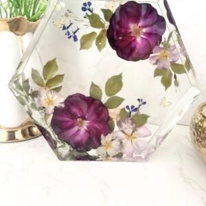 Large Resin Hexagon Plaque