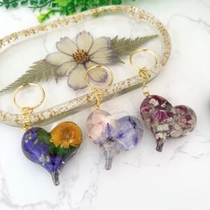 Puffy Heart Key Ring